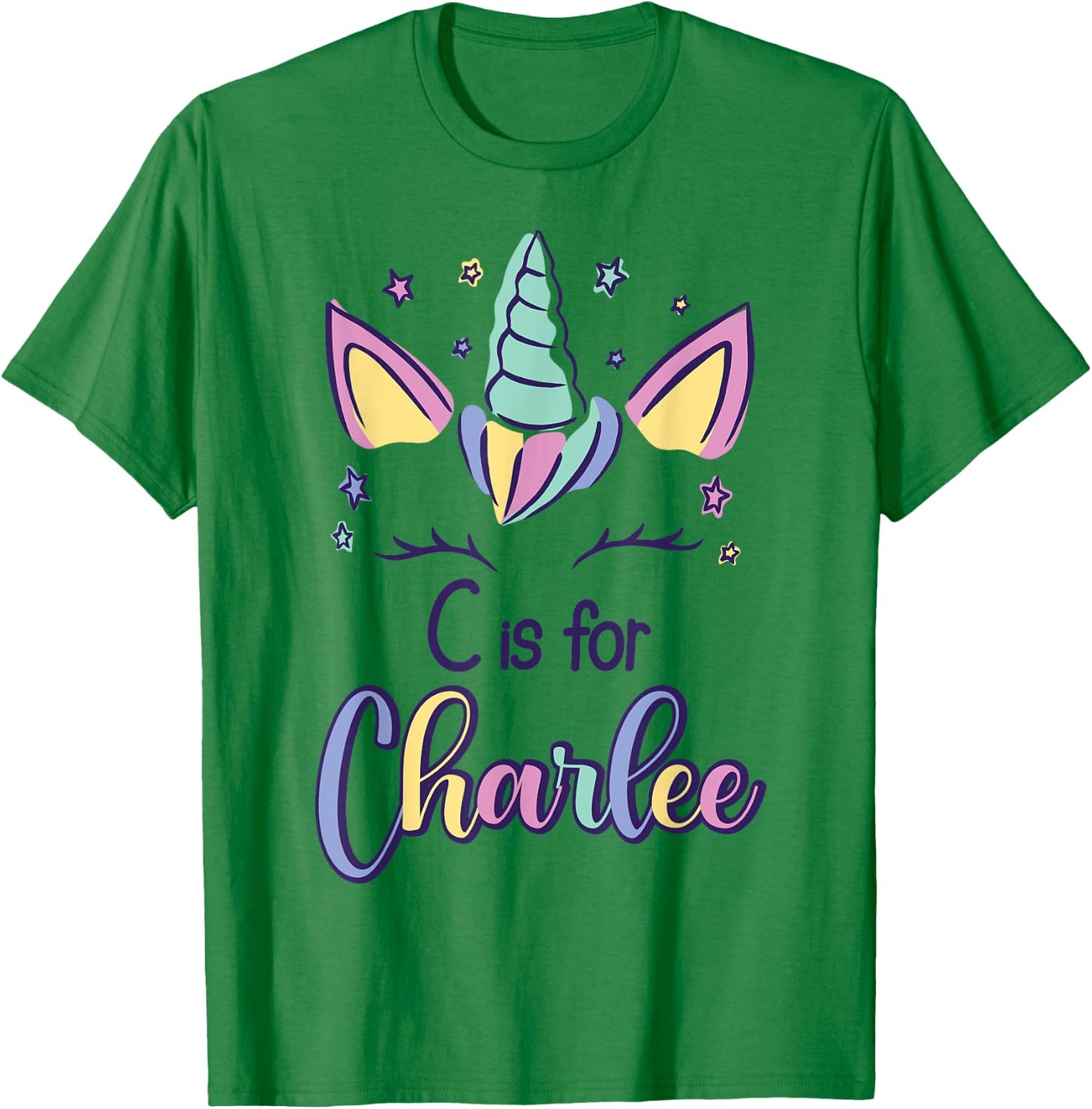 First Name Charlee Personalized C Is For Charlee T-Shirt - T-Shirt | Irish Green