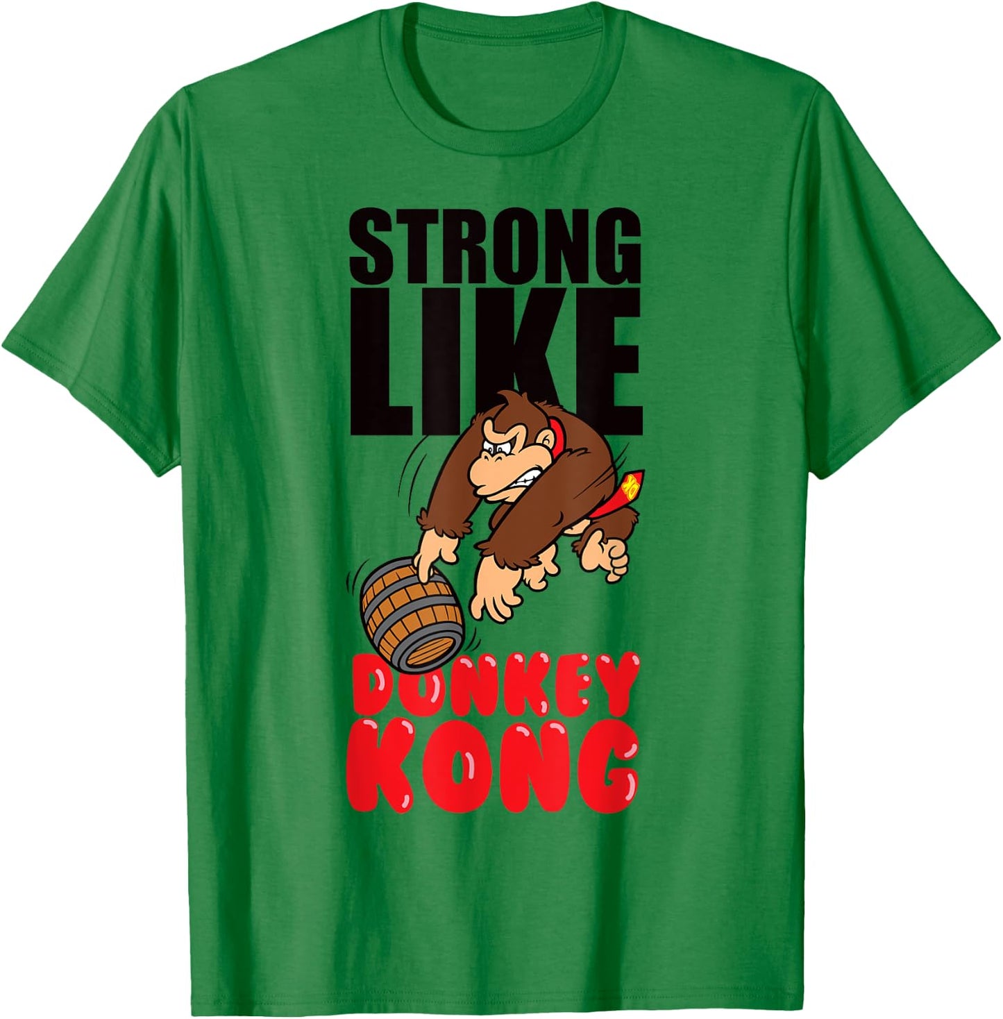 Nintendo Strong Like Donkey Kong Barrel Throw T-Shirt - T-Shirt | Irish Green