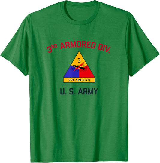 US Army 3rd Armored Division "Spearhead" | WW2 Vintage Tank T-Shirt - T-Shirt | Irish Green