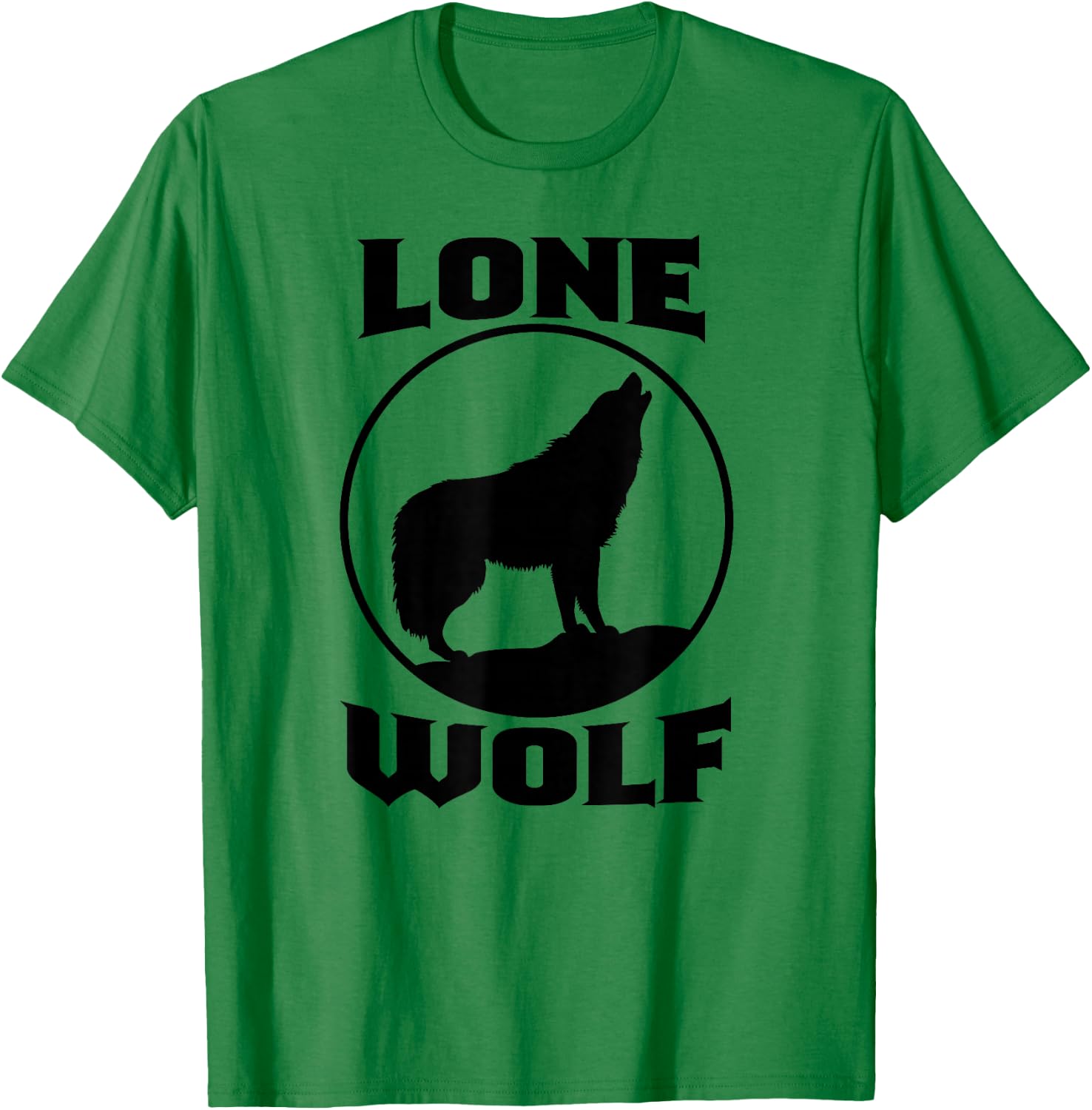 Howling Lone Wolf on Moon Nature Wildlife new T-Shirt - T-Shirt | Irish Green