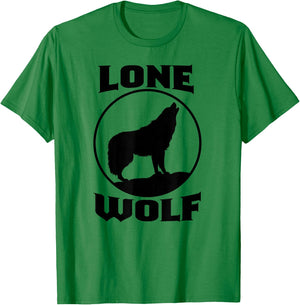 Howling Lone Wolf on Moon Nature Wildlife new T-Shirt - T-Shirt | Irish Green