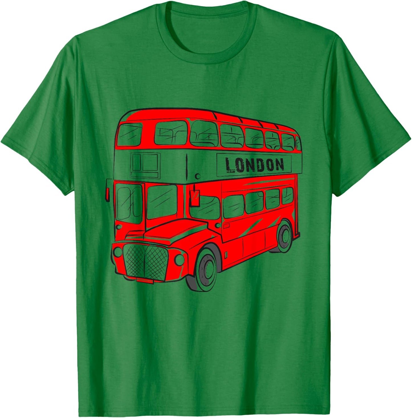 London Double Decker Bus - Souvenir T-Shirt - T-Shirt | Irish Green