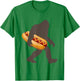 Bigfoot Carrying Hot Dog, Funny Sasquatch Gift T-Shirt - T-Shirt | Irish Green
