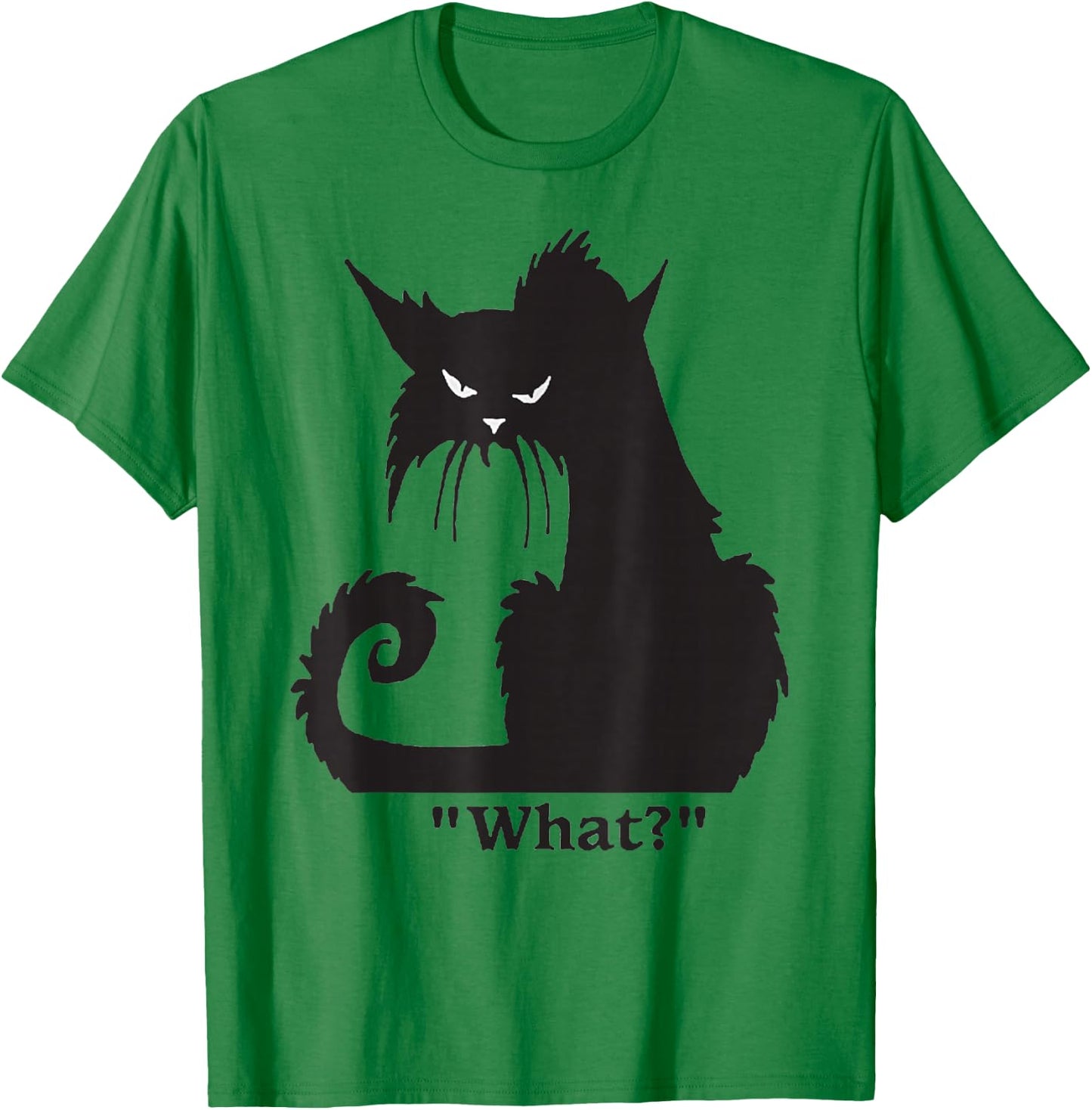 Cat What Funny Shirt T-Shirt - T-Shirt | Irish Green