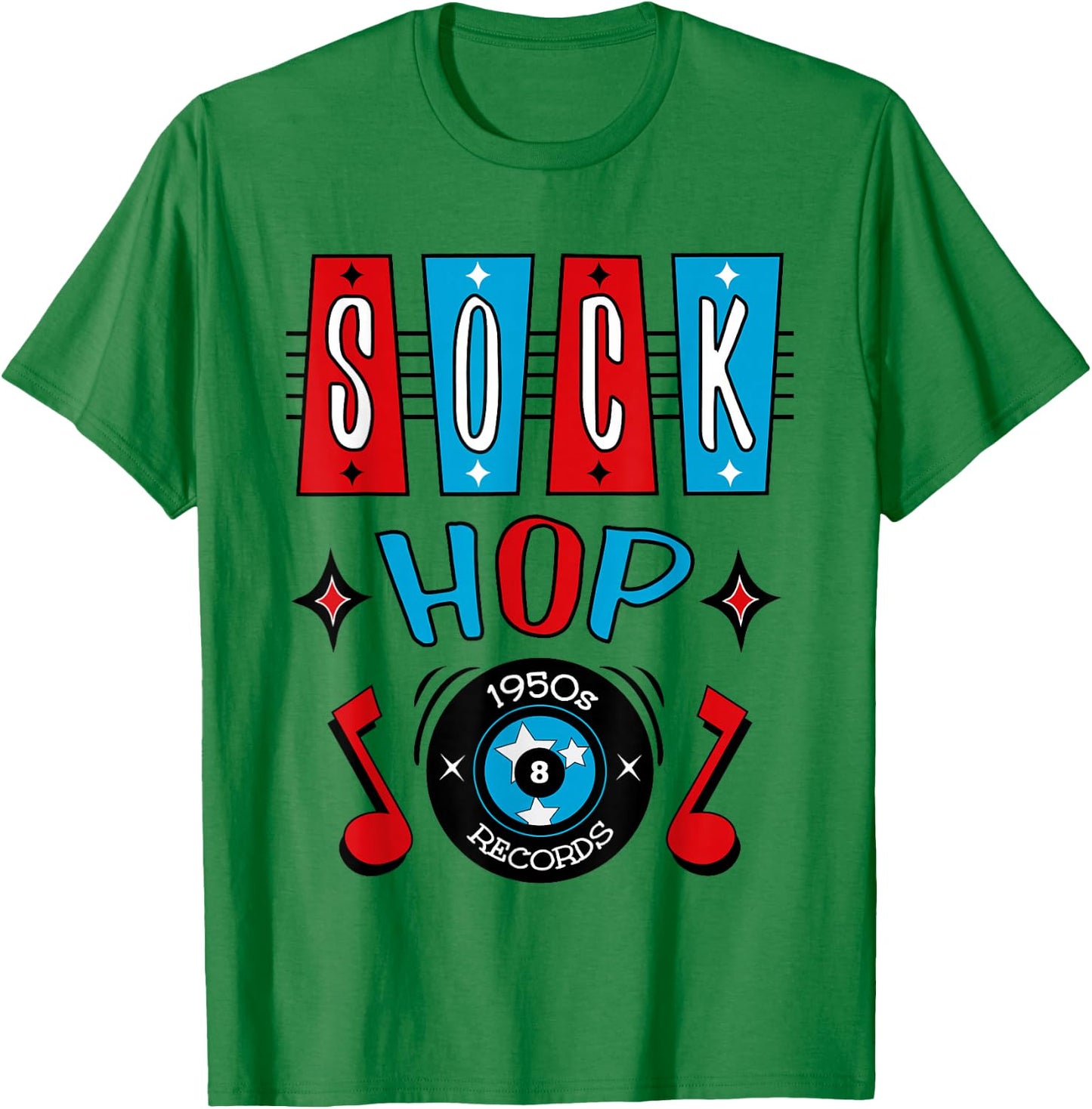 1950s Sock Hop Dance Party Retro 50s Rockabilly Doo Wop T-Shirt - T-Shirt | Irish Green
