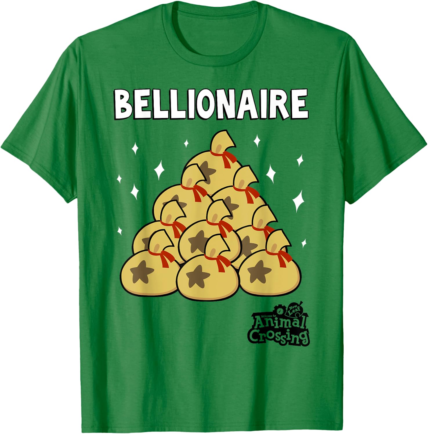 Animal Crossing New Leaf Bellionaire , Grey, Small T-Shirt - T-Shirt | Irish Green