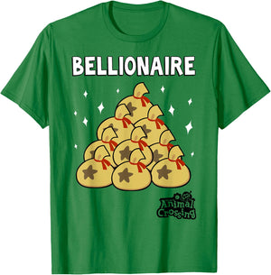 Animal Crossing New Leaf Bellionaire , Grey, Small T-Shirt - T-Shirt | Irish Green