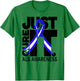 ALS Awareness Just Cure ALS in Black T-Shirt - T-Shirt | Irish Green