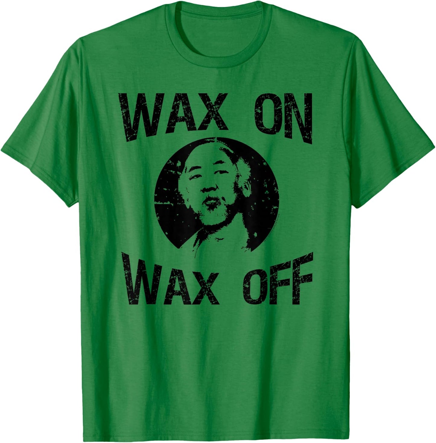 The Karate Kid Wax On Wax Off Miyagi Photo Movie T-Shirt - T-Shirt | Irish Green