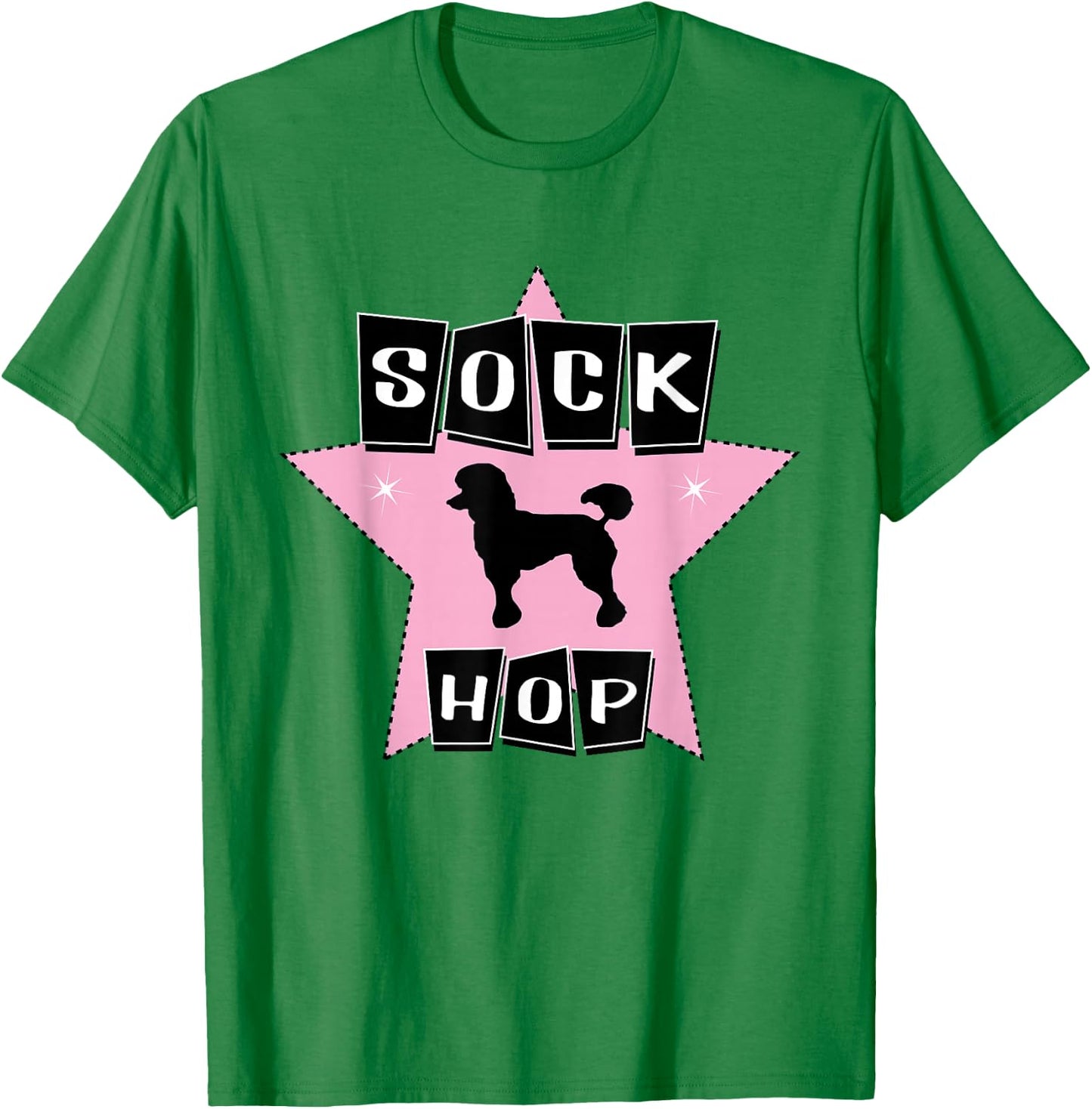 Poodle 1950s Sock Hop Dance Clothes Rock N Roll 50s Pink T-Shirt - T-Shirt | Irish Green
