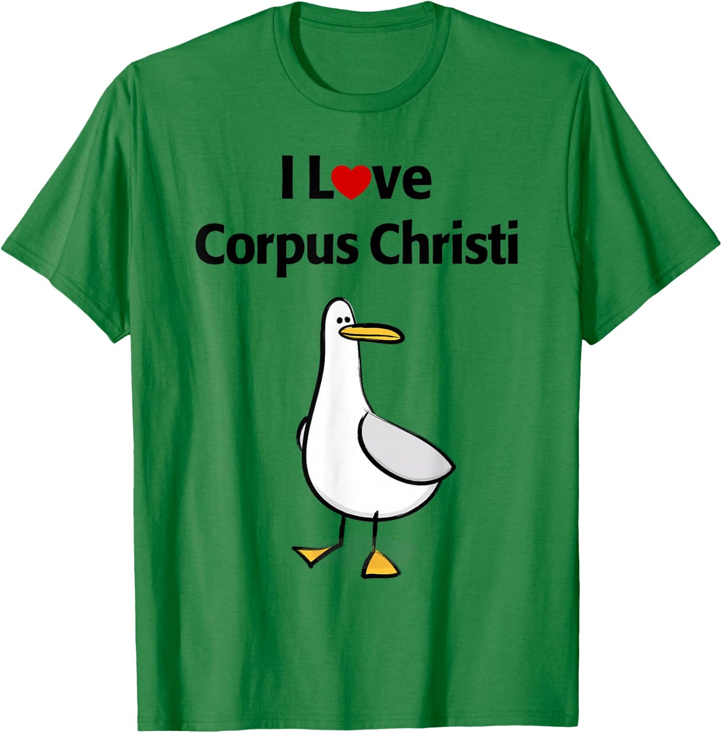I Love Corpus Christi T-Shirt - T-Shirt | Irish Green