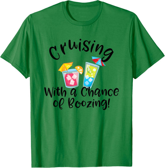 Cruise Ship Cruising Fishing Vacation Gift Store Booze Cruise Funny Cruising Vacation Drinking Party T-Shirt - T-Shirt | Irish Green