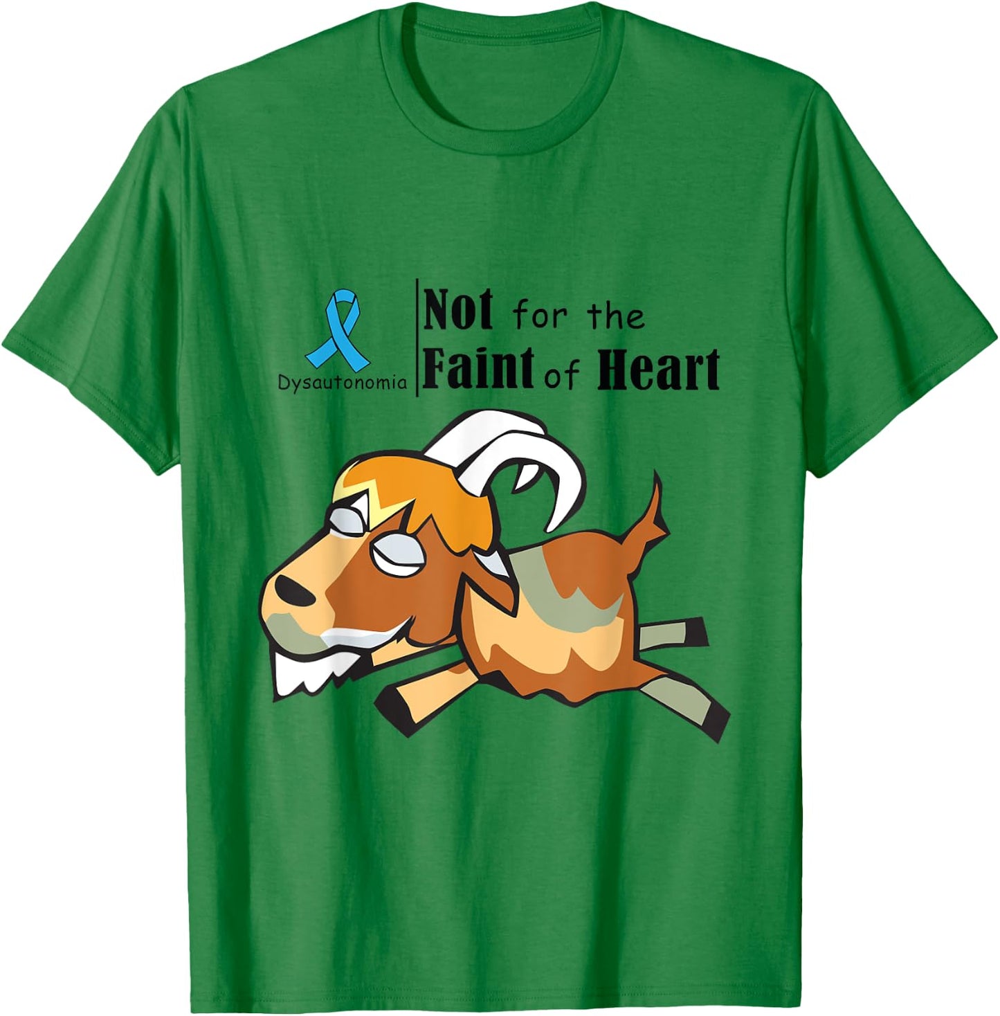 Paxton the Fainting Goat, Dysautonomia, POTS T-Shirt - T-Shirt | Irish Green