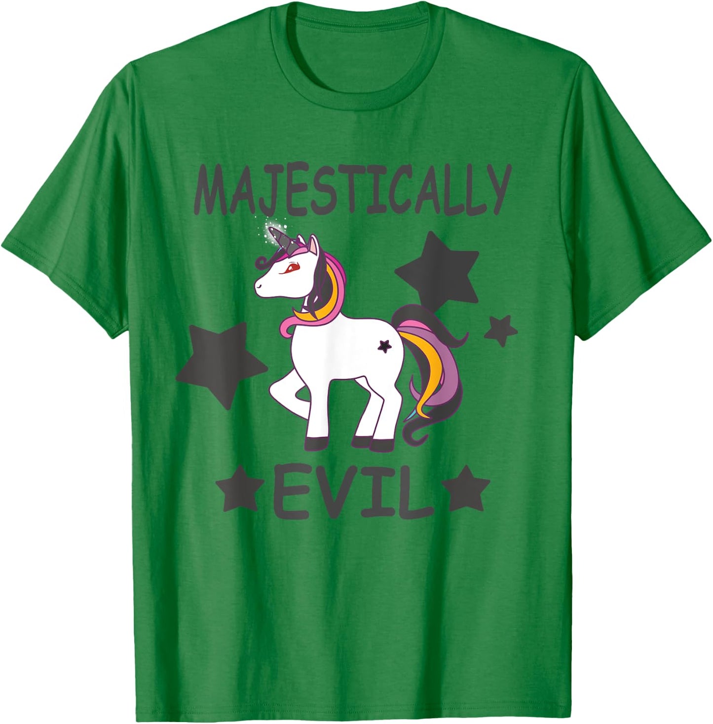Majestically Evil Unicorn Funny T-Shirt - T-Shirt | Irish Green