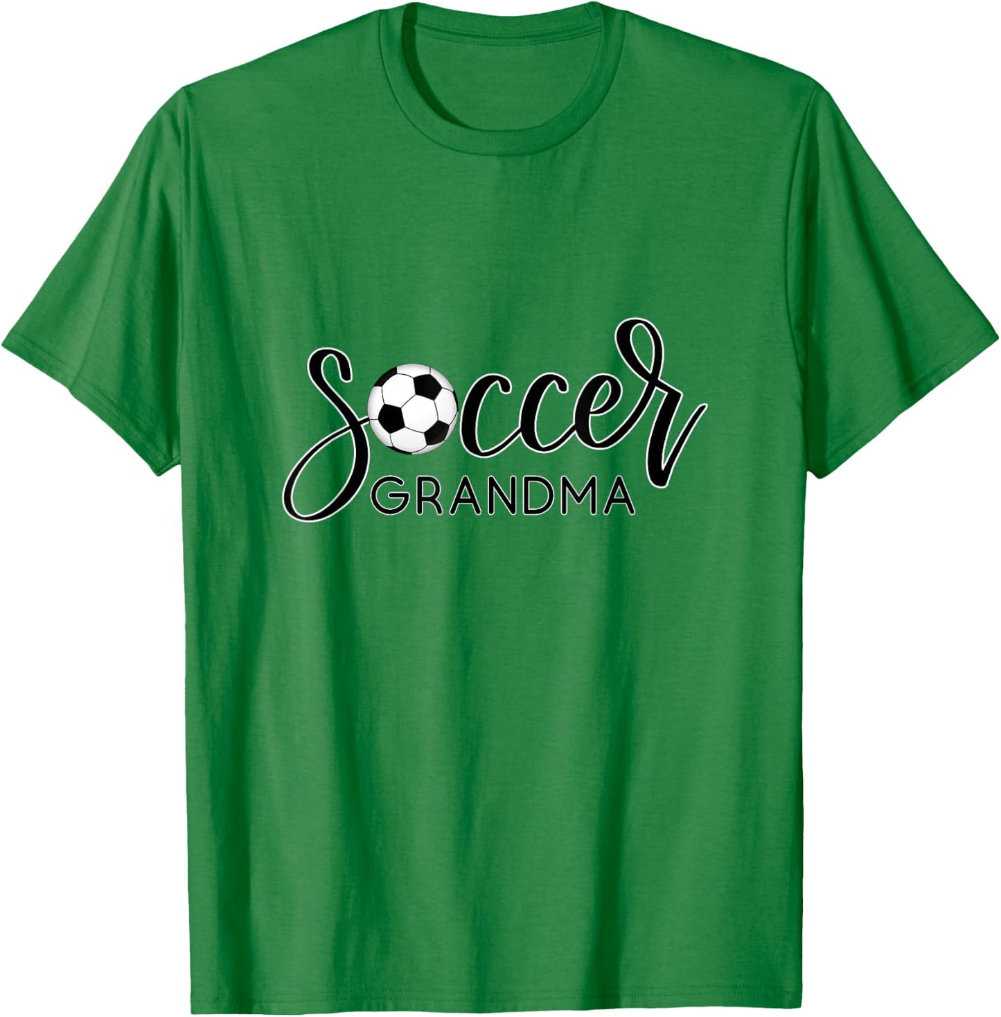 SOCCER GRANDMA Design with Soccer Ball and Hand Lettering T-Shirt - T-Shirt | Irish Green