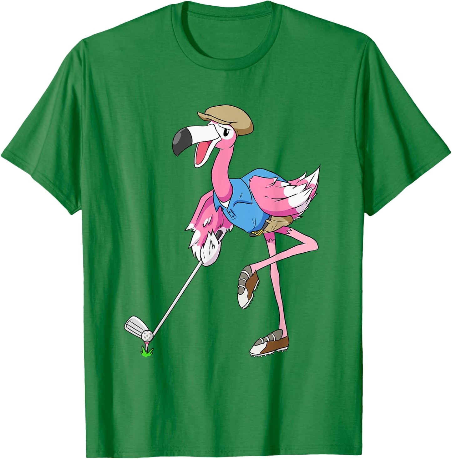 Pink Flamingo Golf Gifts Men Golfer Club T-Shirt - T-Shirt | Irish Green