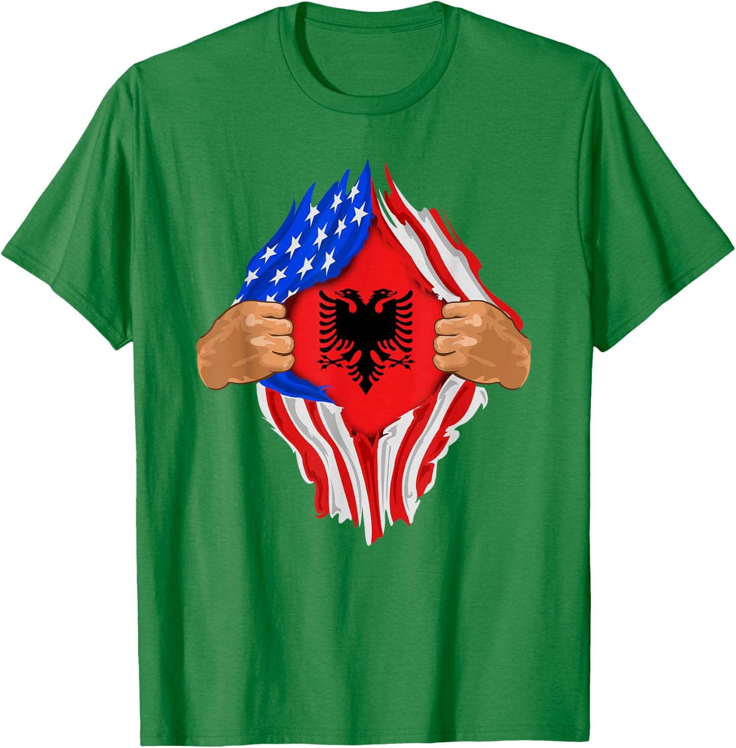 Albanian Blood Inside Me | Albania Flag Gift T-Shirt - T-Shirt | Irish Green