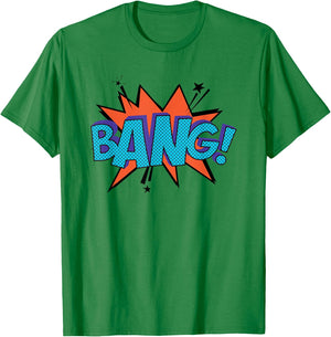 Bang! Comic Book Sound Effect Bubble Shirt T-Shirt - T-Shirt | Irish Green