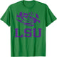 Elite Authentics LSU Tigers -Adults , Grey, Small, Short Sleeve, Classic Fit, , Modern, Game, All Seasons T-Shirt - T-Shirt | Irish Green