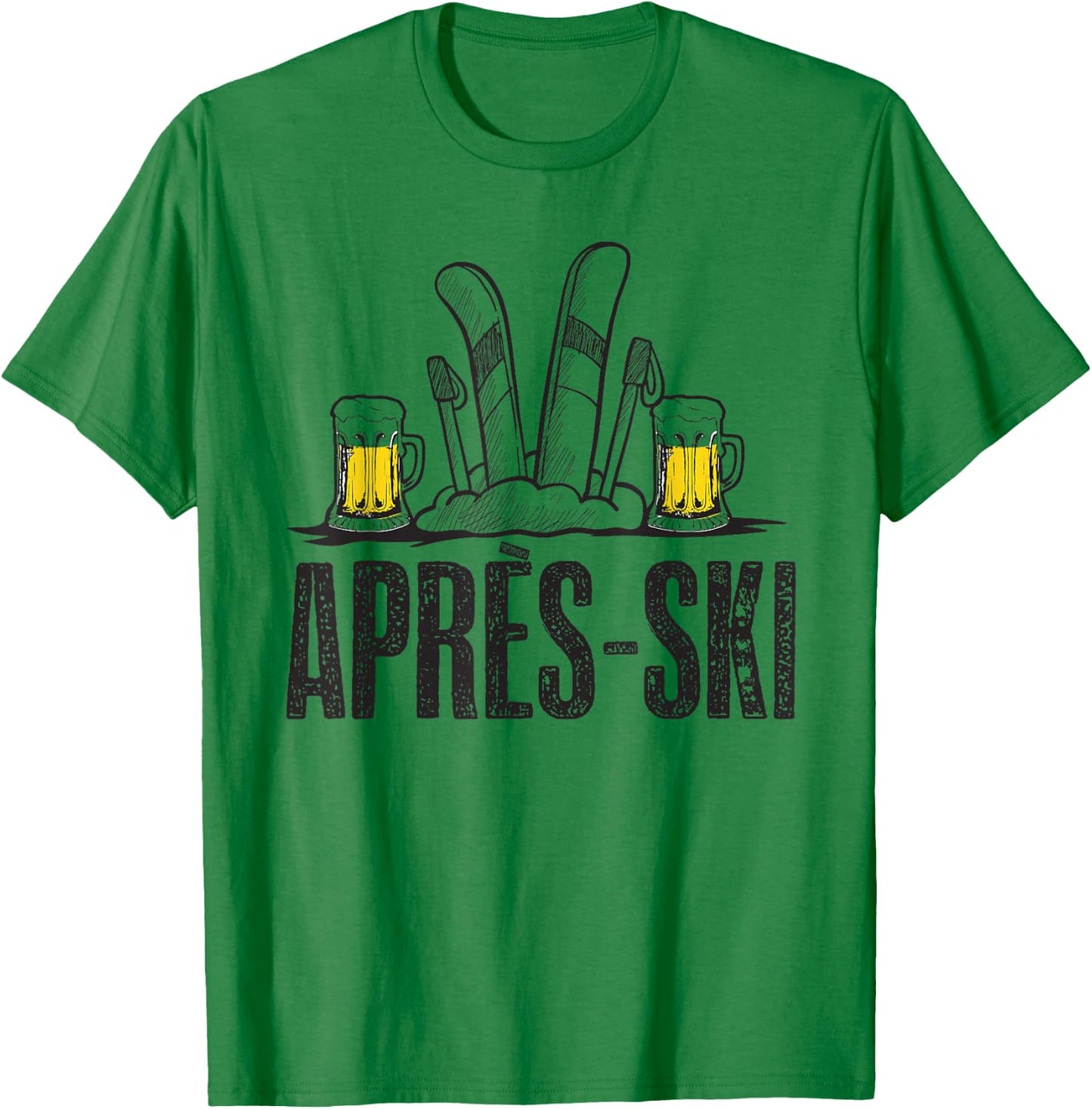 Funny Love Apres Ski Shirt - Great Snow Lovers Gift T-Shirt - T-Shirt | Irish Green