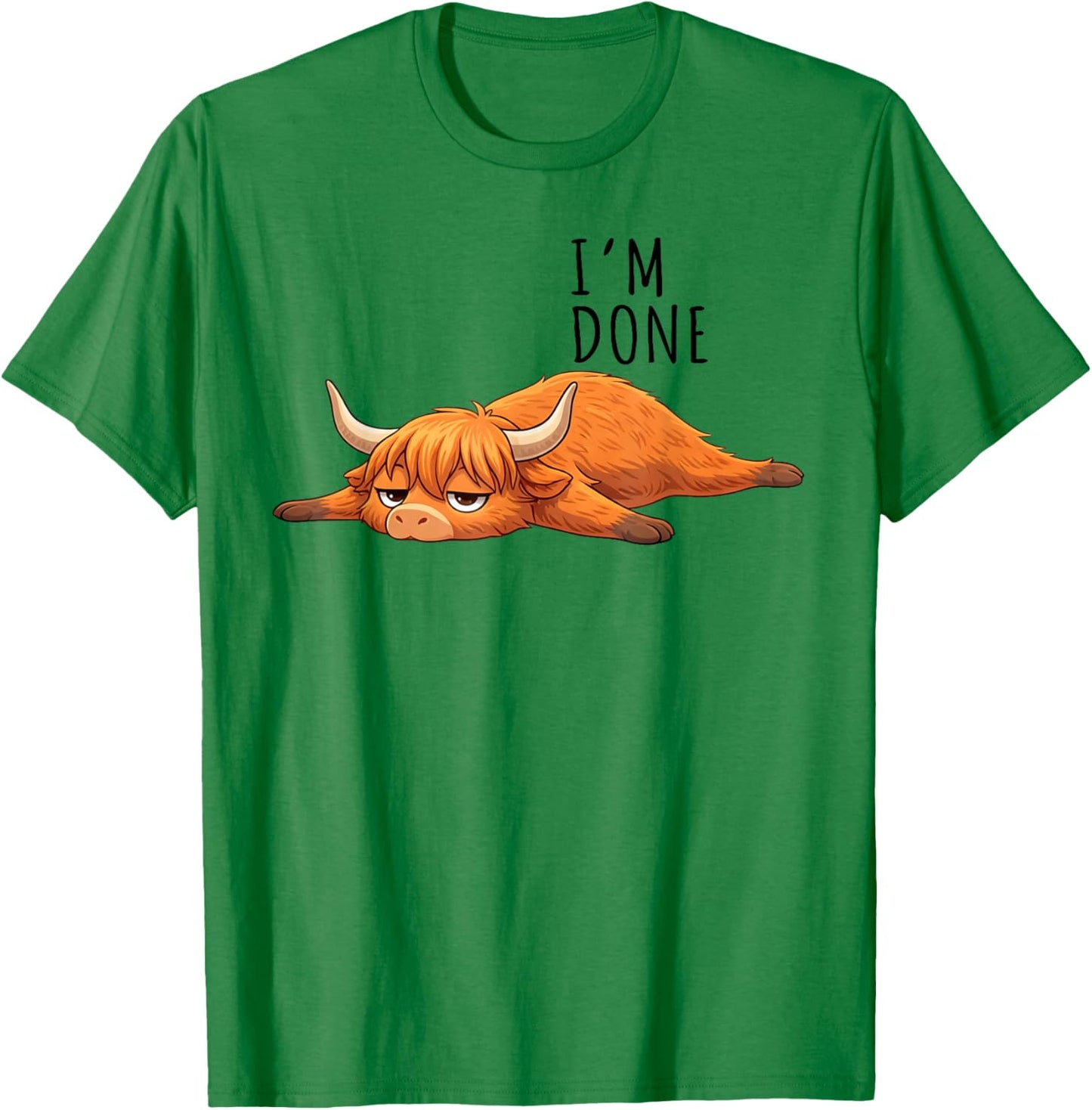 Funny Teacher Highland Cow Humor for School Joke Lovers T-Shirt - T-Shirt | Irish Green