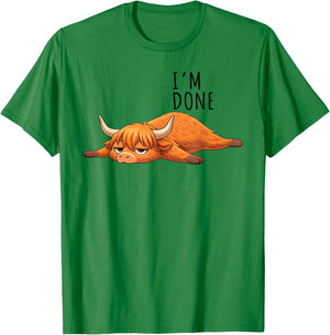 Funny Teacher Highland Cow Humor for School Joke Lovers T-Shirt - T-Shirt | Irish Green
