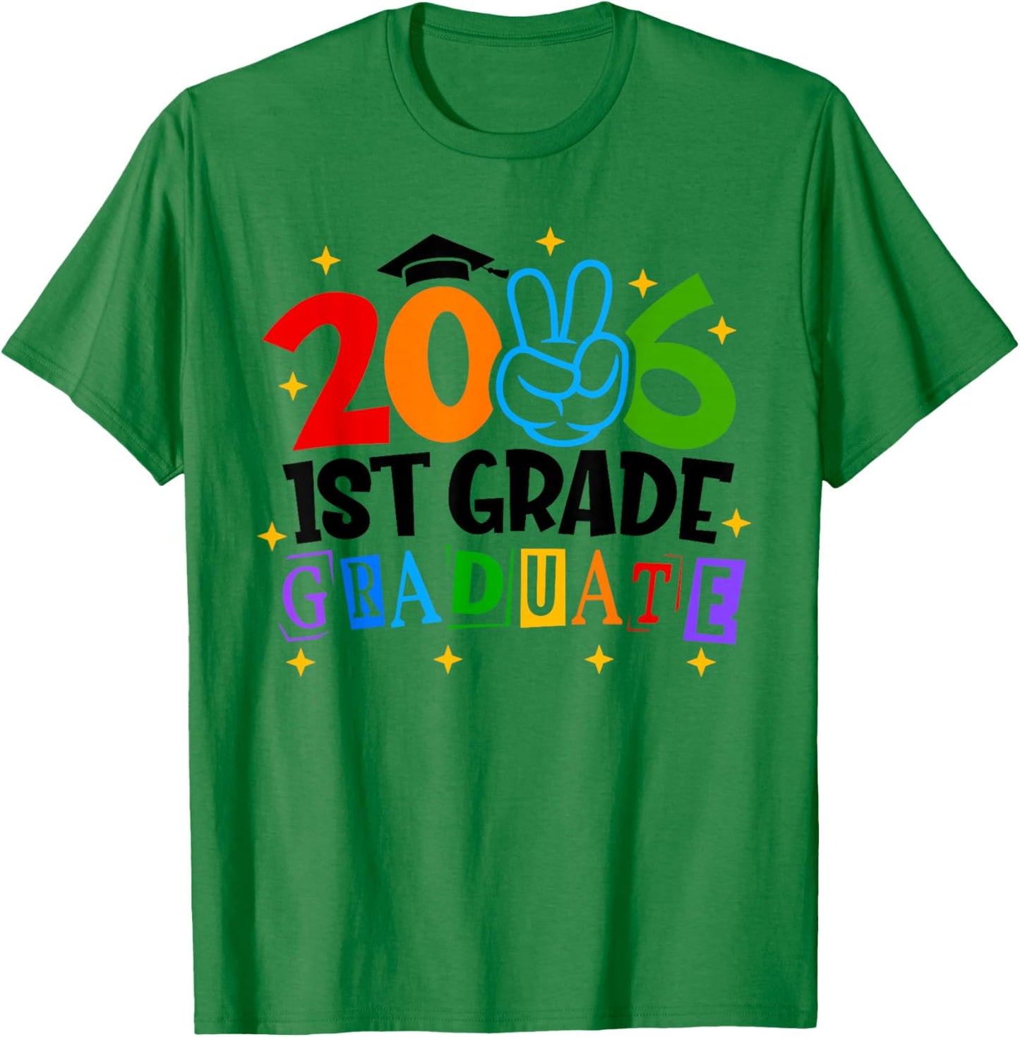 1st First Grade Graduate 2026 Graduation Class of 2026 Kids T-Shirt - T-Shirt | Irish Green