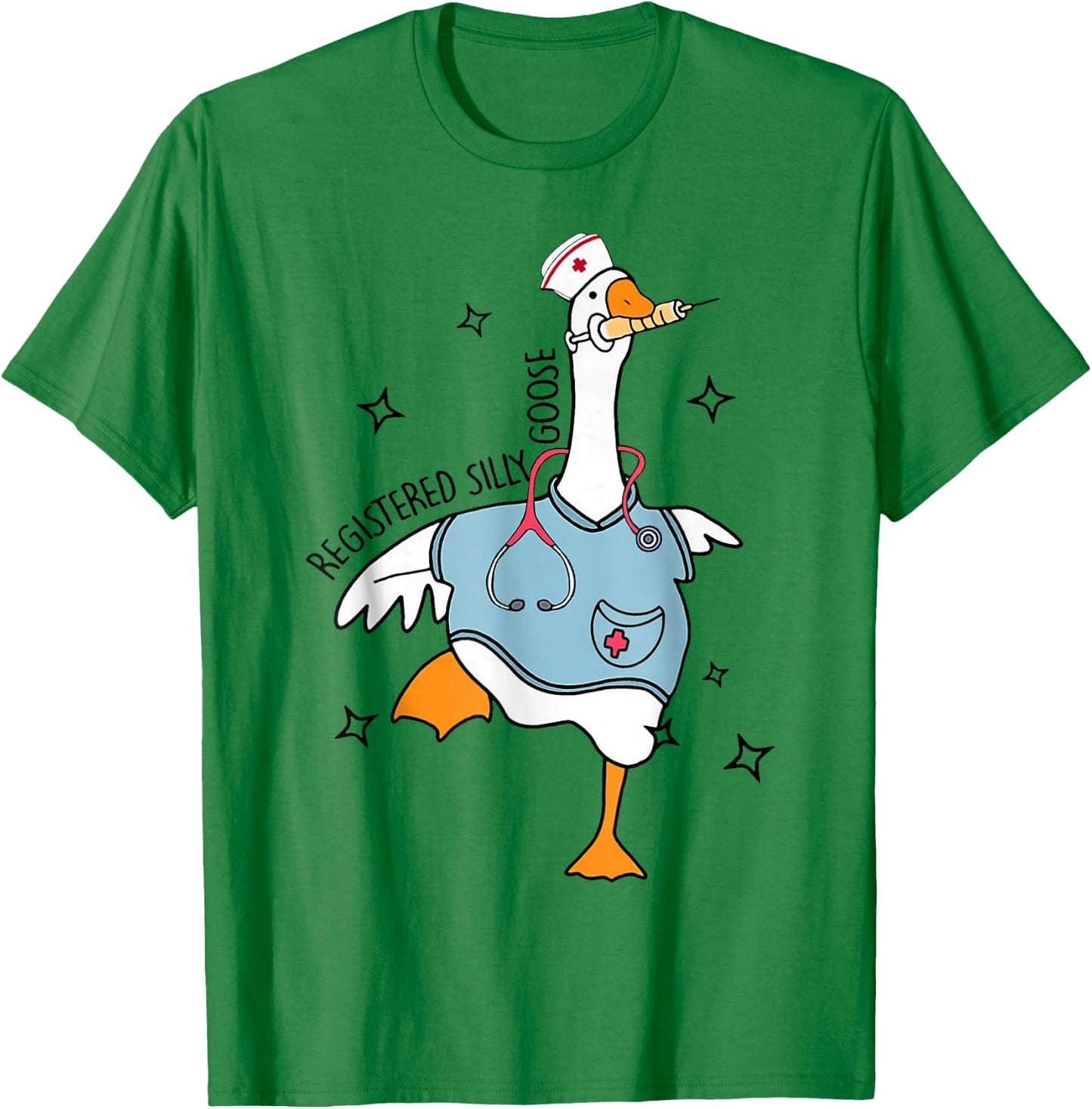 Nurse Registered Silly Goose Nursing School for Nursing T-Shirt - T-Shirt | Irish Green