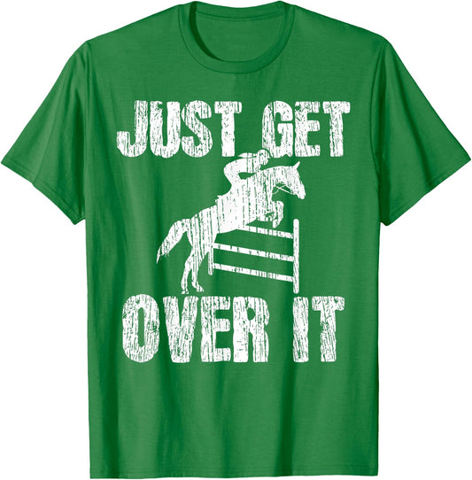Show Jumping Vintage Equestrian Horse Show T-Shirt - T-Shirt | Irish Green
