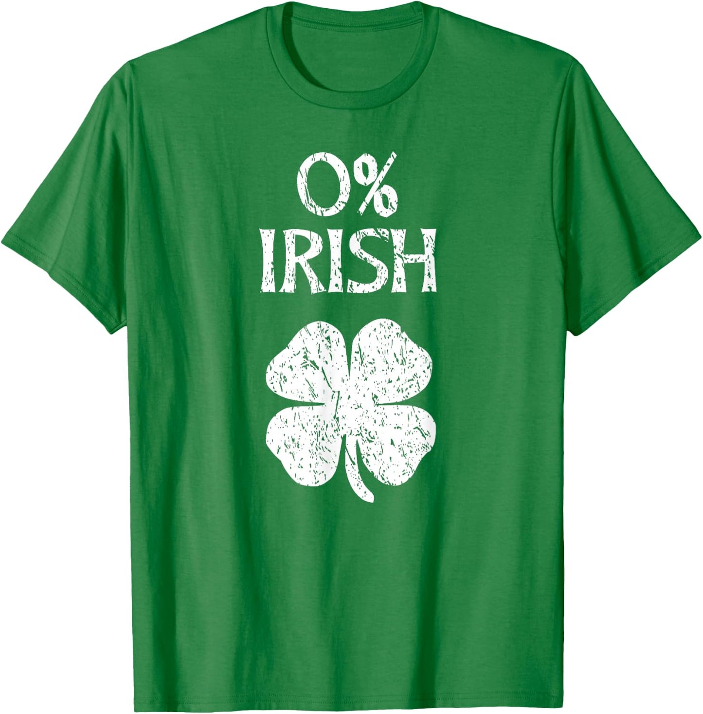 0% Irish St. Patrick's Day Zero Percent Graphic T-Shirt - T-Shirt | Irish Green