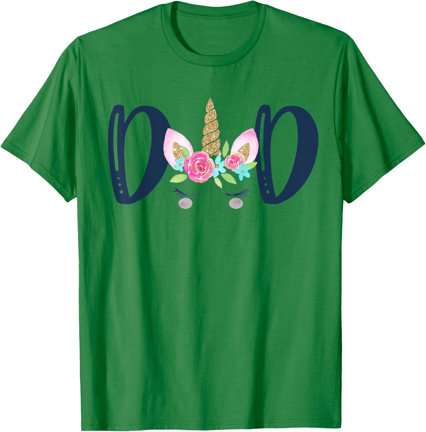 Unicorn Dad Birthday Shirt Matching Family Party T-Shirt - T-Shirt | Irish Green