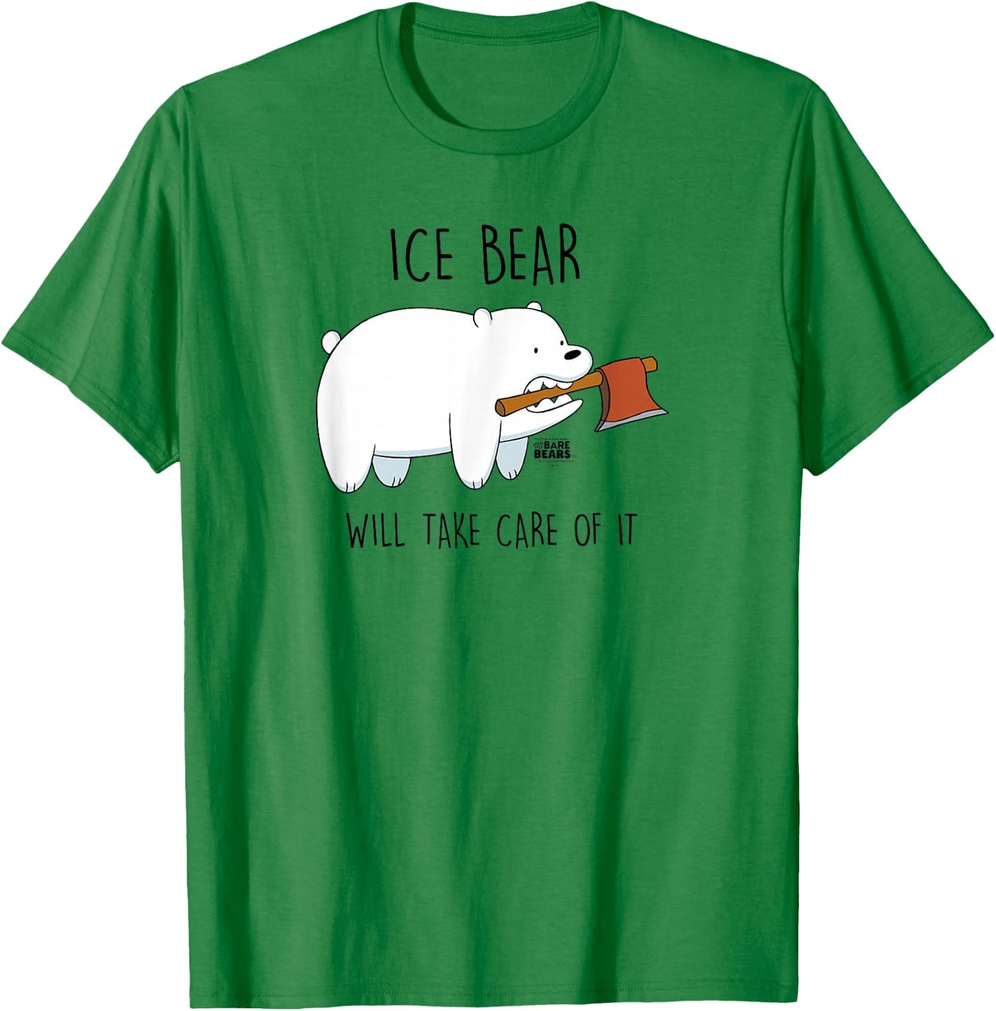 We Bare Bears Take Care of It Small T-Shirt - T-Shirt | Irish Green