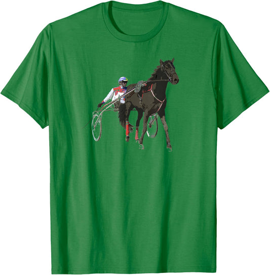 Sports Horse Race Harness Racing T-Shirt - T-Shirt | Irish Green