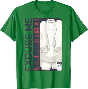 Disney Big Hero 6 TV Series Baymax Excuse Me Graphic T-Shirt - T-Shirt | Irish Green