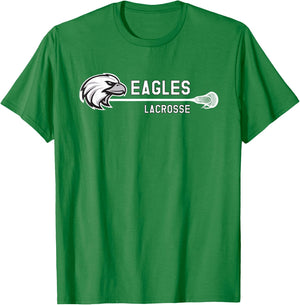 Franklin County Lacrosse Club Horizontal Eagle T-Shirt - T-Shirt | Irish Green
