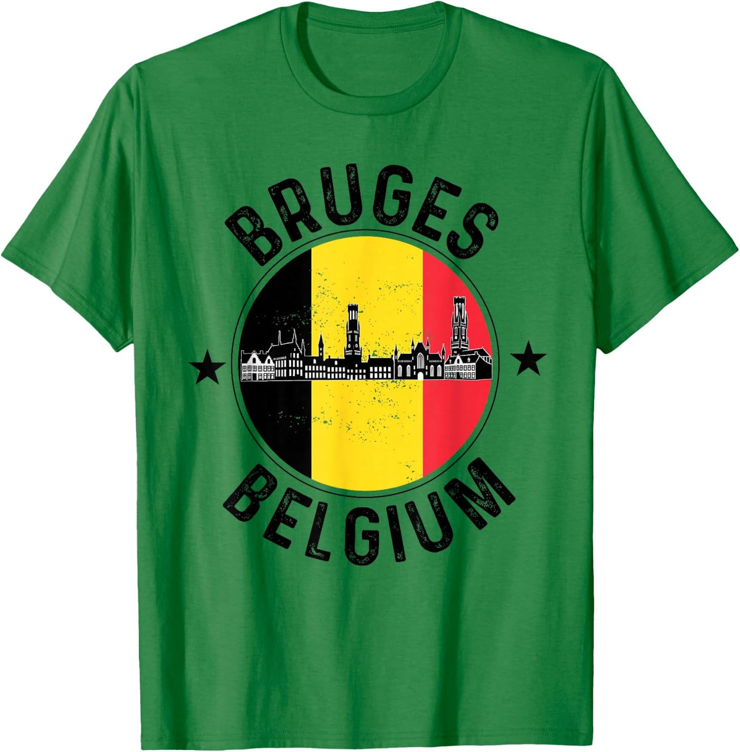 Bruges Belgium Souvenir Vacation Men Women Belgian Pride T-Shirt - T-Shirt | Irish Green