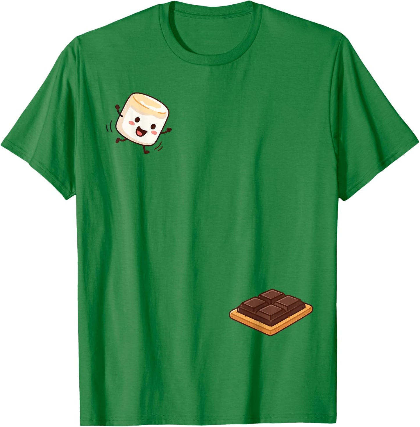 Funny Smores Marshmallow Chocolate Cracker Camping Camper T-Shirt - T-Shirt | Irish Green