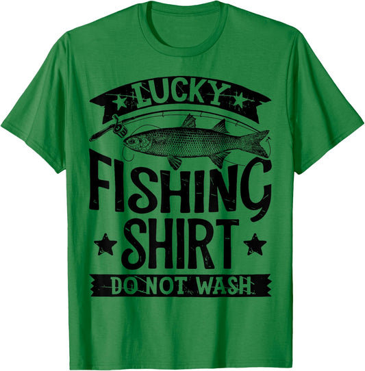 Lucky Fishing T Shirt Do Not Wash Men Women Kids Fishing T-Shirt - T-Shirt | Irish Green