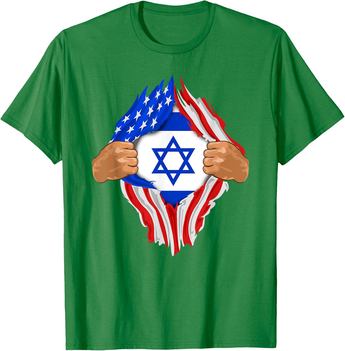 Israeli Blood Inside Me | Israel Flag Gift T-Shirt - T-Shirt | Irish Green