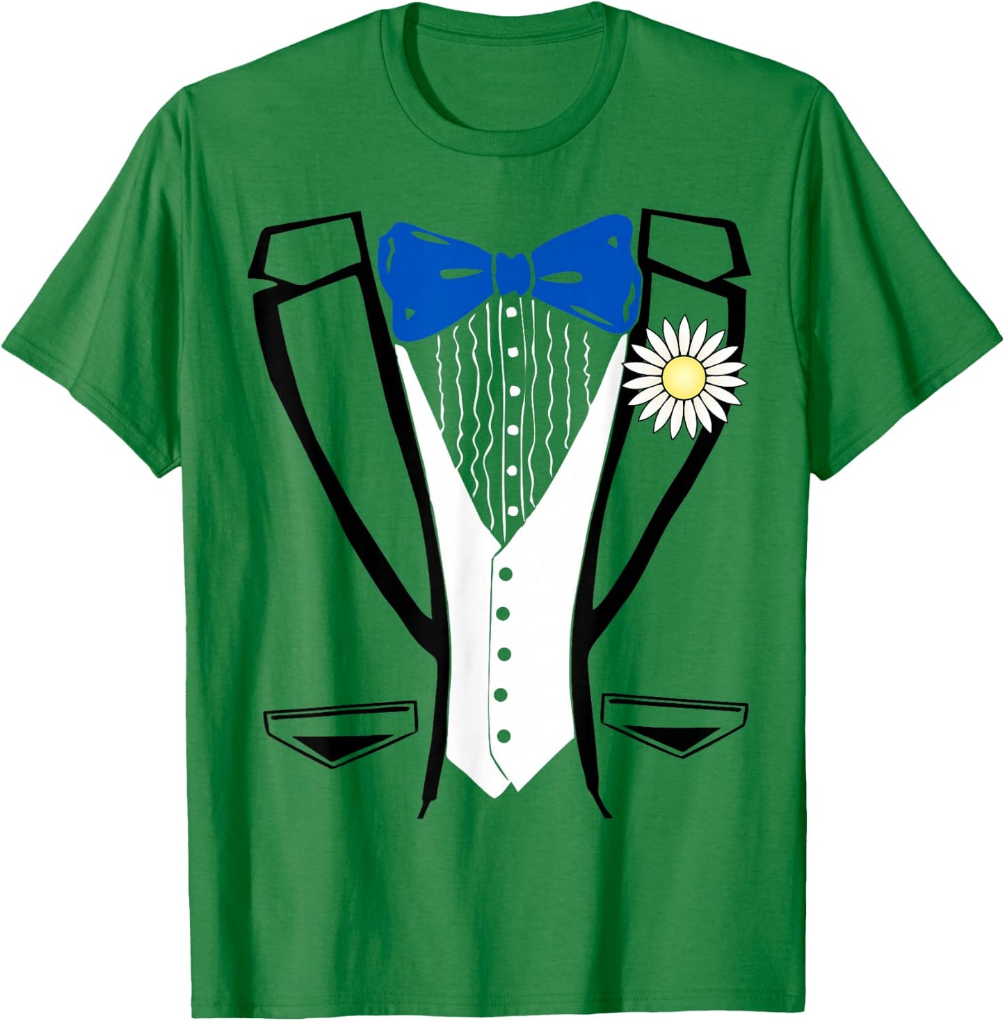 Funny Tuxedo | Powder Blue Vintage Tuxedo T-Shirt - T-Shirt | Irish Green