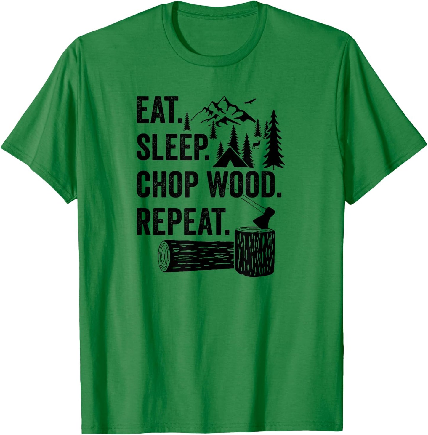 Chopping Wood Lumberjack Shirt for Arborist Tree Surgeon T-Shirt - T-Shirt | Irish Green