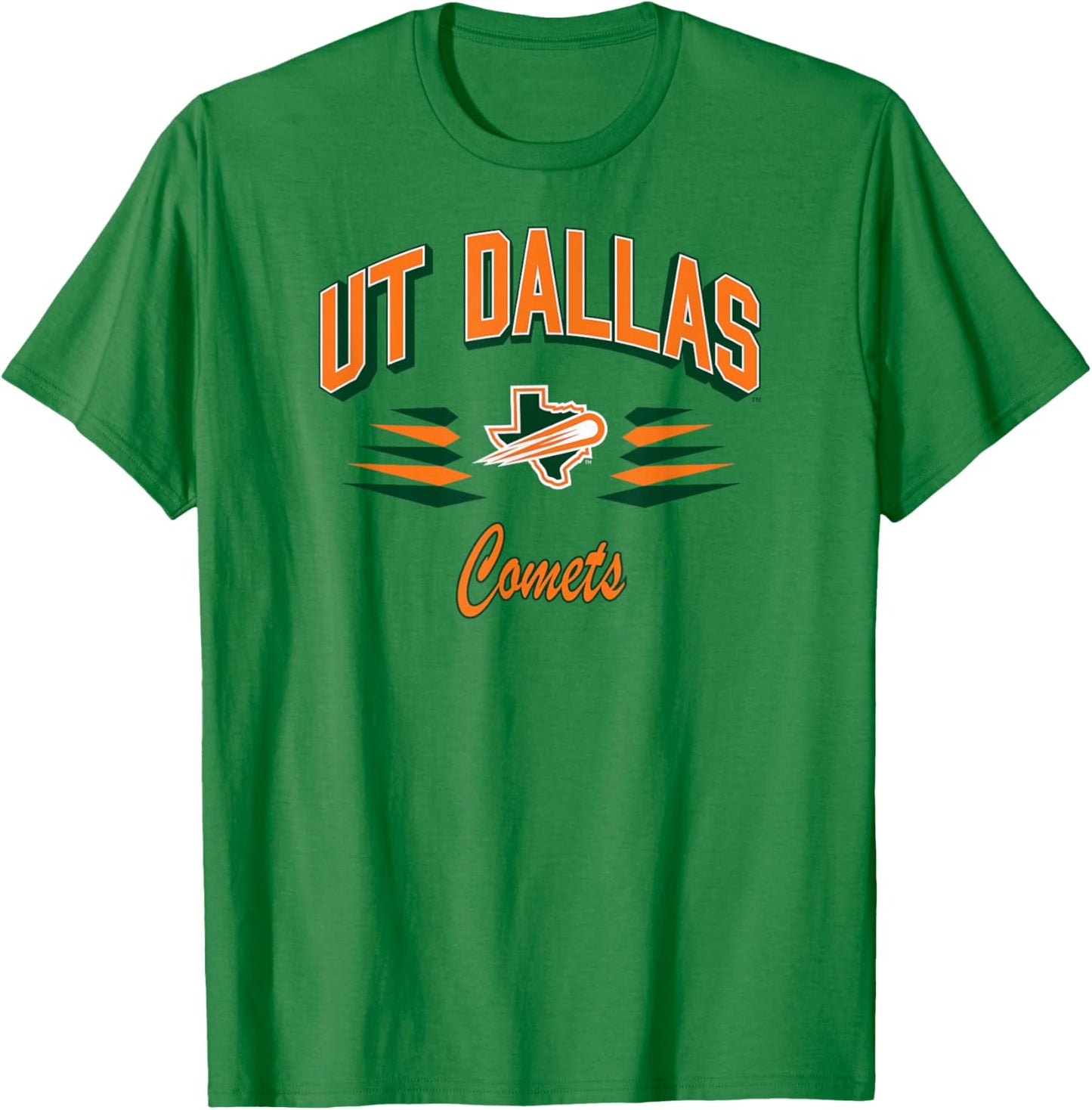 Texas Dallas Comets Retro Diamond Gray Officially Licensed T-Shirt - T-Shirt | Irish Green