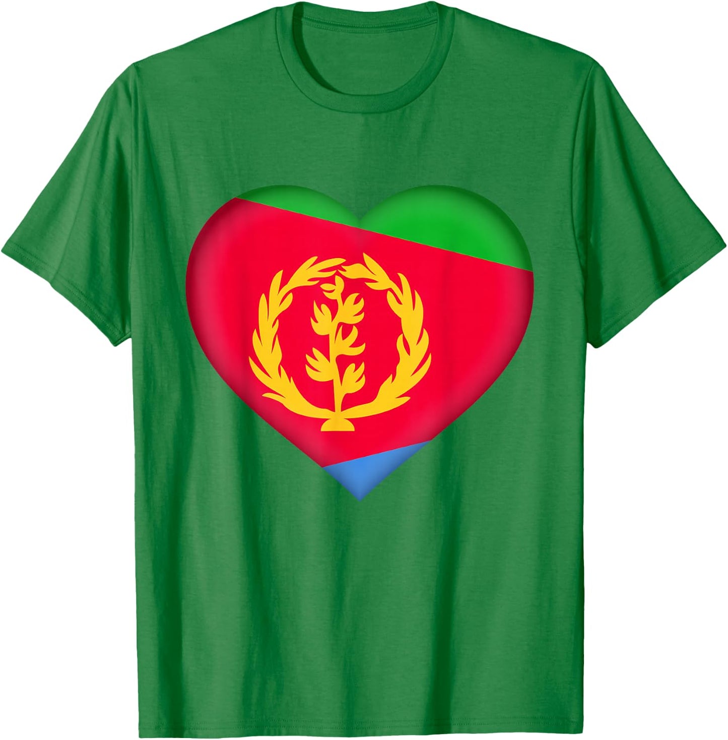 I Love Eritrea | Eritrean Flag Heart Outfit T-Shirt - T-Shirt | Irish Green