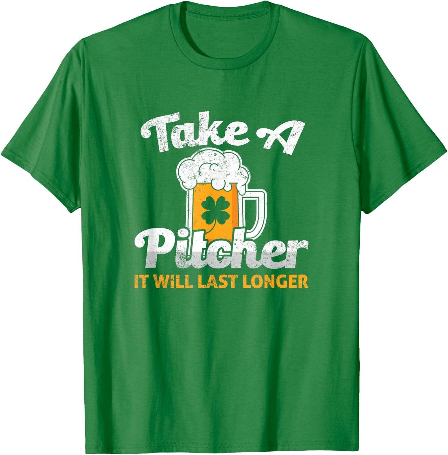 Funny St Patricks Day Shirt Deez Vintage Distressed Green X-Small Classic Fit Short Sleeve Men's St Patrick's Day T-Shirt - T-Shirt | Irish Green