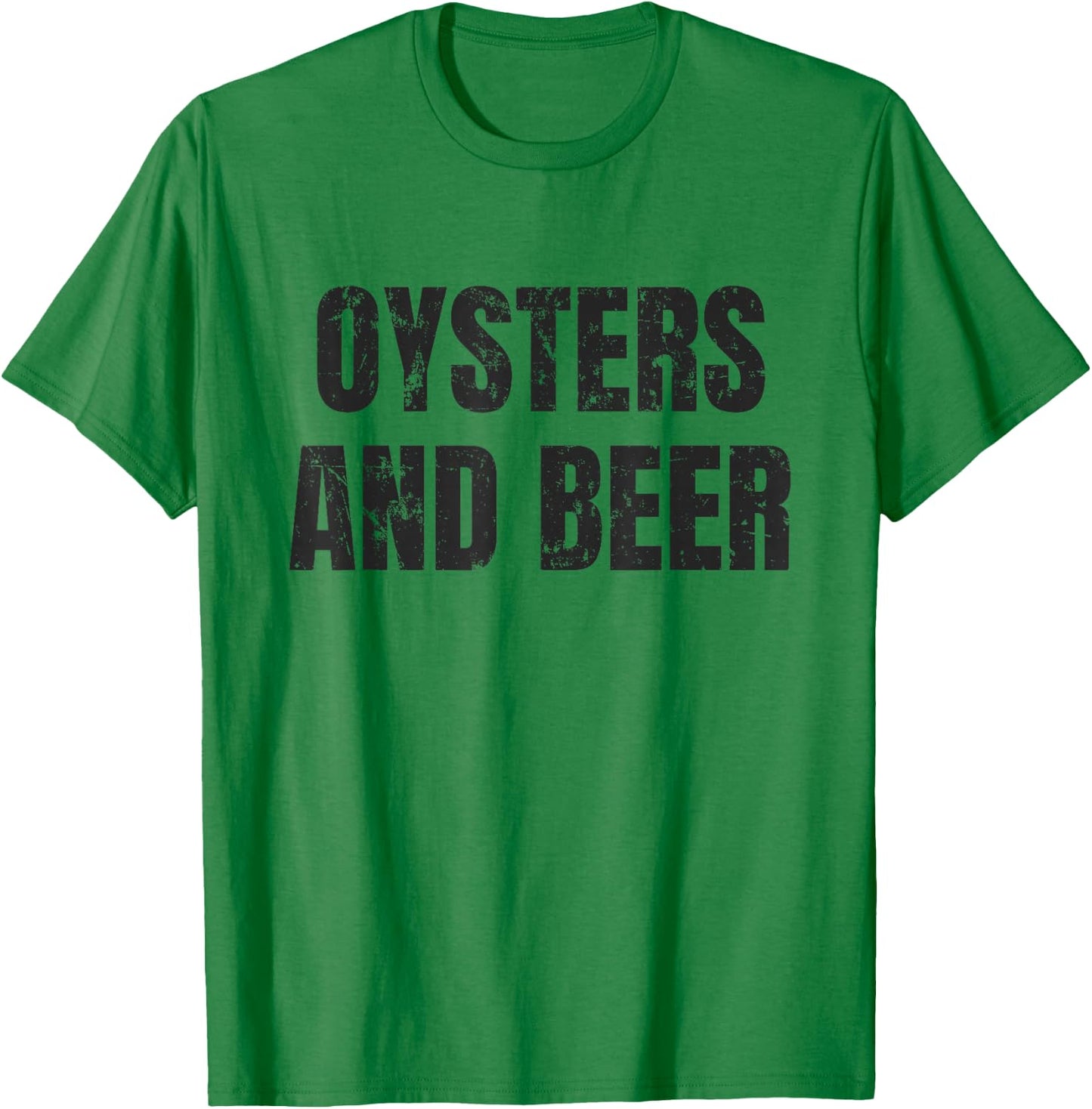 Oysters And Beer Funny Oyster T Shirt T-Shirt - T-Shirt | Irish Green