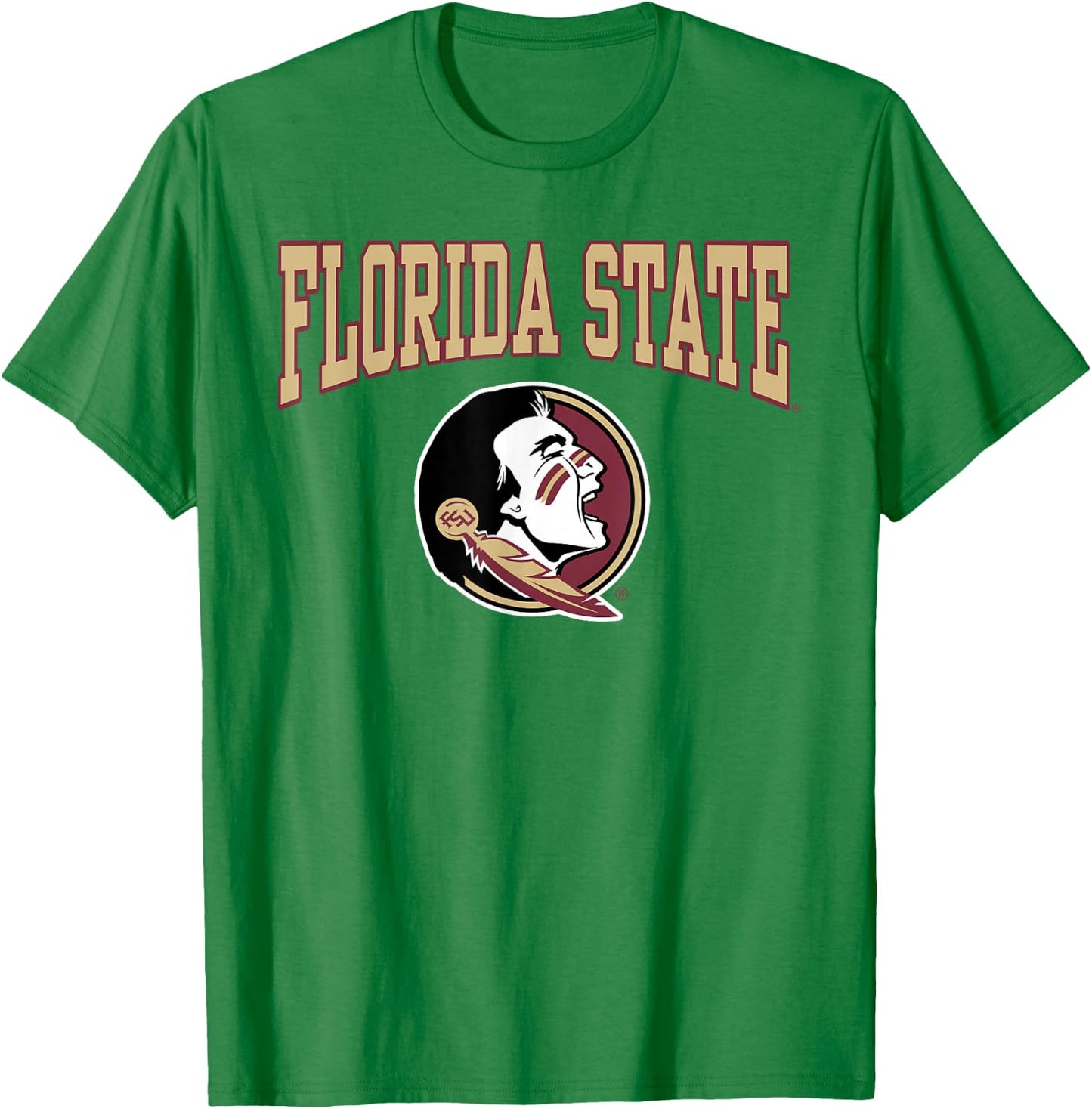Florida State Seminoles Arch Logo Gray Officially Licensed T-Shirt - T-Shirt | Irish Green