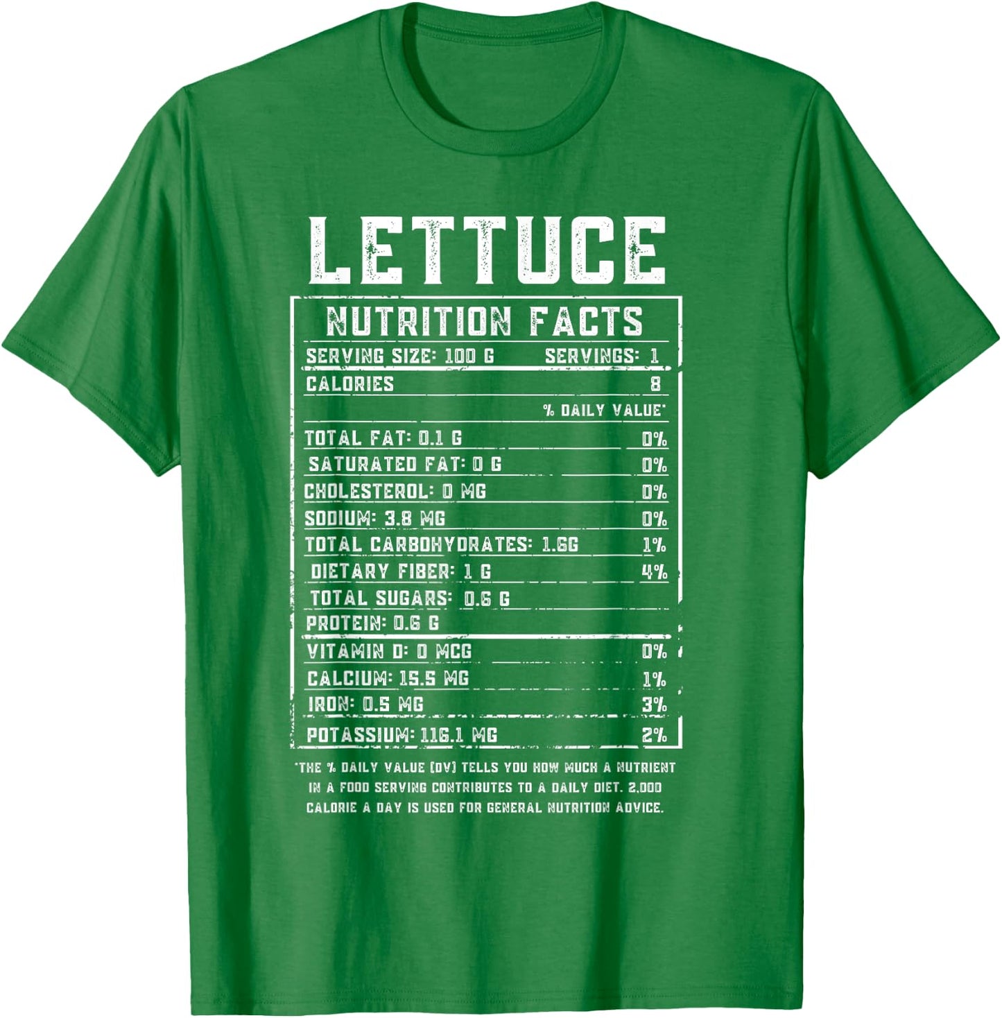 Lettuce Nutrition Facts Thanksgiving Food Halloween Costume T-Shirt - T-Shirt | Irish Green