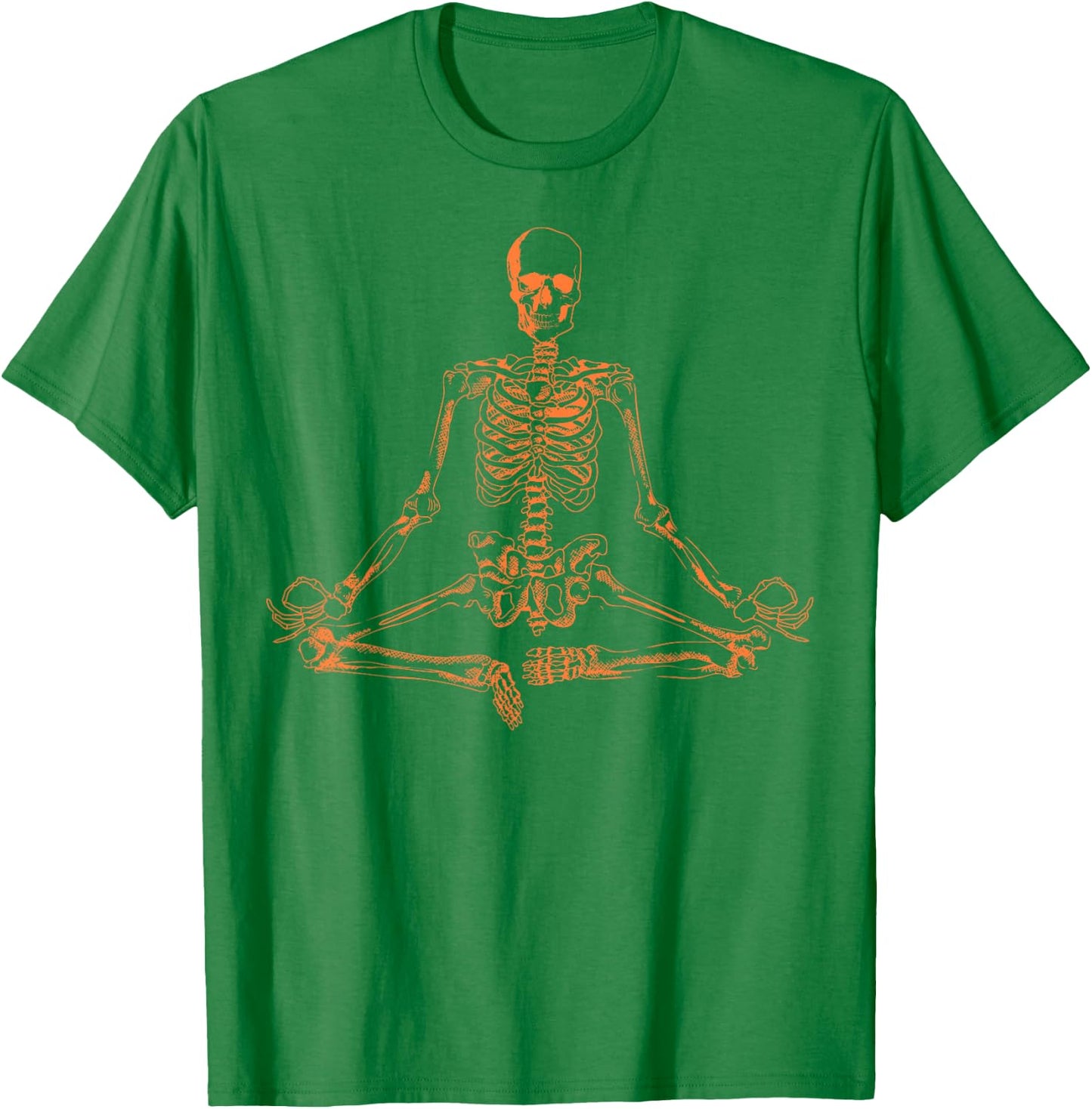 Halloween Meditating Skeleton Shirt | Funny Freaky Yoga Gift T-Shirt - T-Shirt | Irish Green