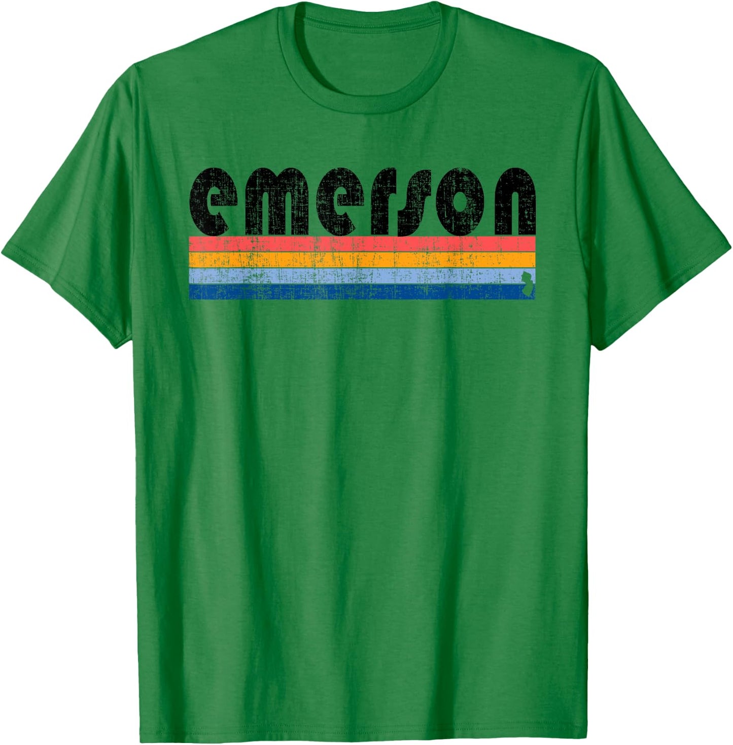 Vintage 80s Style Emerson NJ T-Shirt - T-Shirt | Irish Green