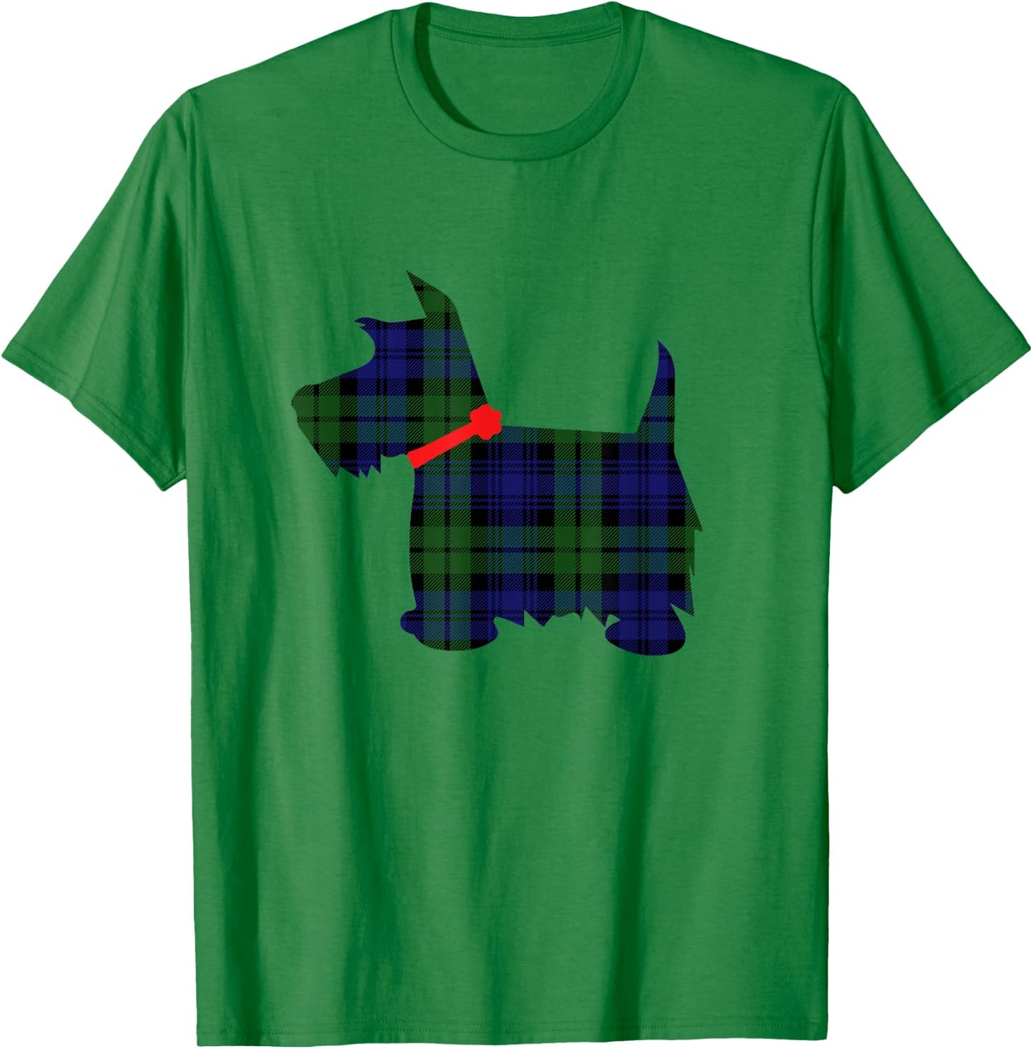 Scottie Dog Scottish Terrier T Shirt Campbell Tartan Plaid T-Shirt - T-Shirt | Irish Green